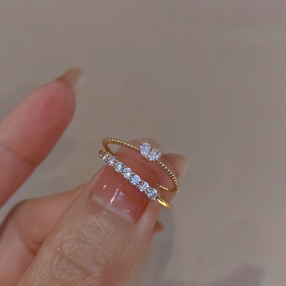 Elegant Gold and Silver Ring Set
